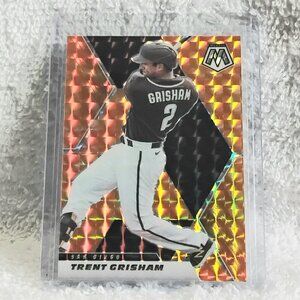 5/$20 Mint 2021 Mosaic Trent Grisham Orange Prizm MLB Card 91!!